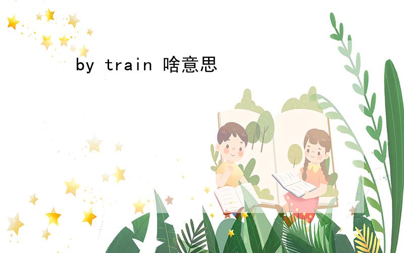 by train 啥意思