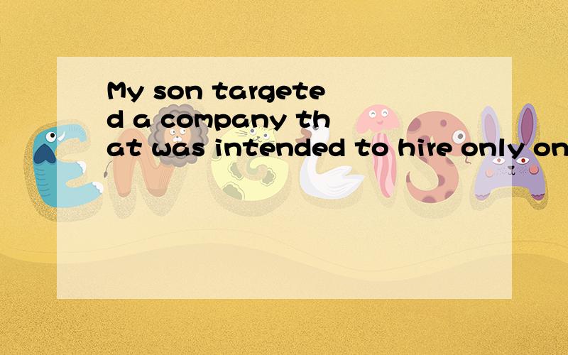 My son targeted a company that was intended to hire only one person __39__ there were more than twenty people filling their resumes(简历).A while B since C as 我想问 答案怎么不选 “C