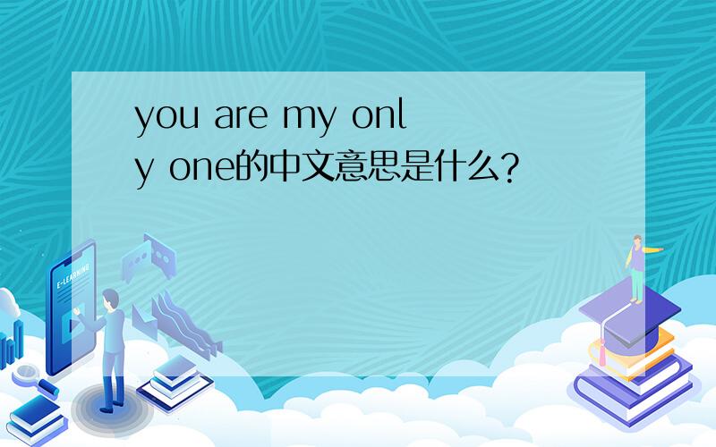 you are my only one的中文意思是什么?
